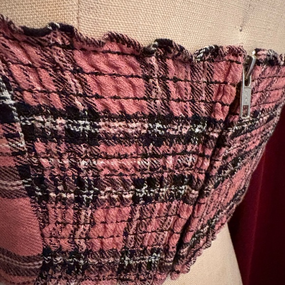 Reformation Pink Plaid Crop Top - Picture 5 of 5